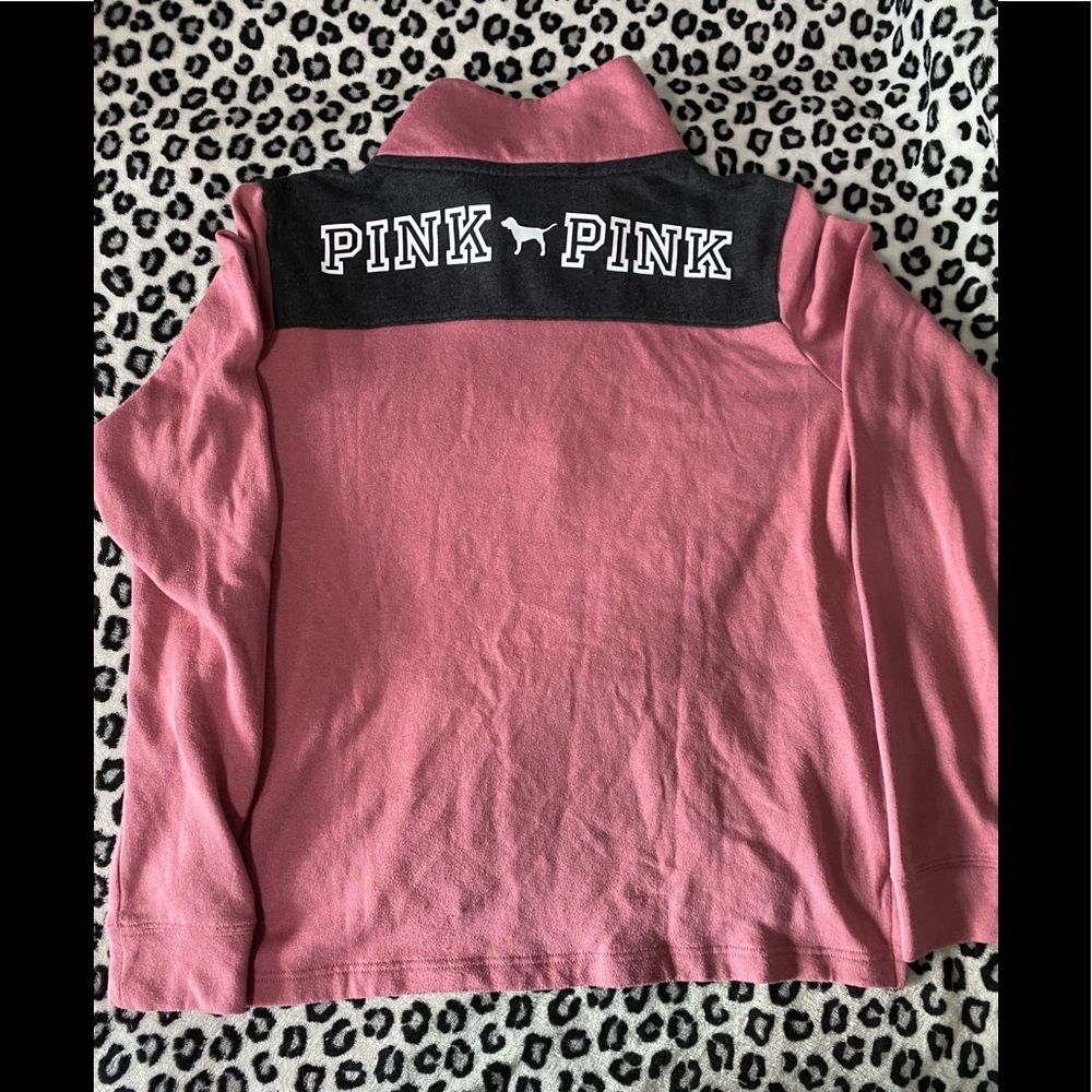 VS PINK 1/4 zip pull over sweatshirt